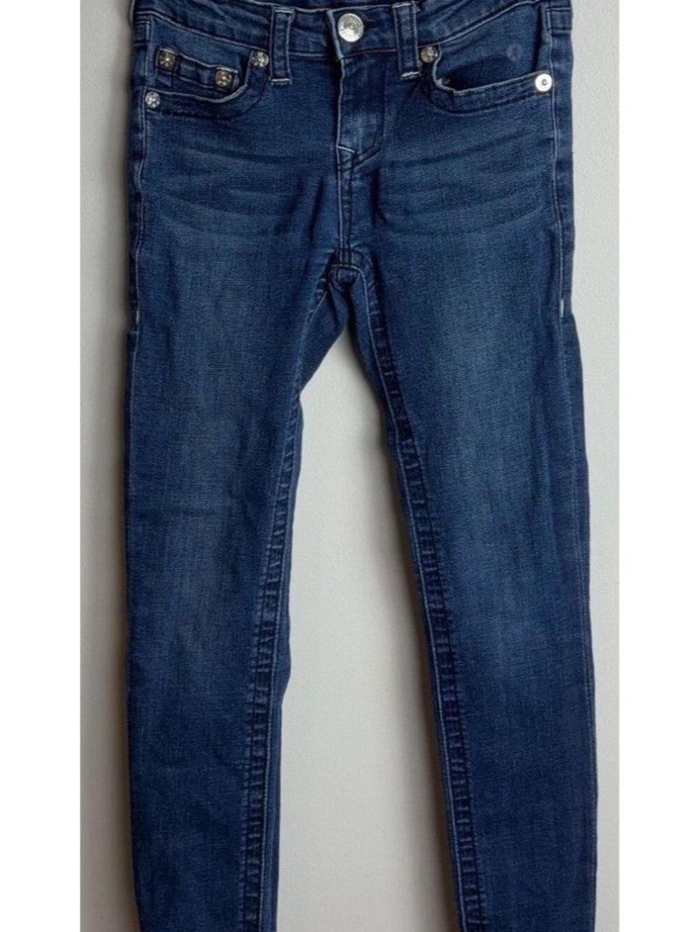 True Religion Girls Halle Mid Rise Super Skinny Jeans Size 8 Denim Kid Child